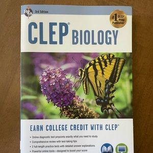 REA 3rd Edition Biology CLEP study guide book